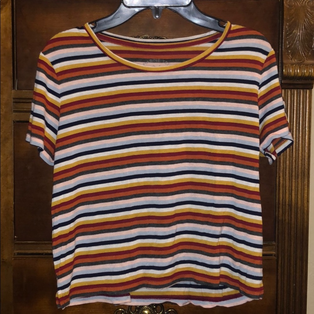Fun striped cropped Tee